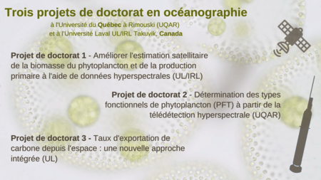 [Translate to English:] Trois projets de doctorat en océanographie