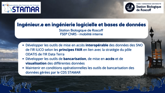 Annonce poste Ingénieur-e en ingénierie logicielle à Roscoff